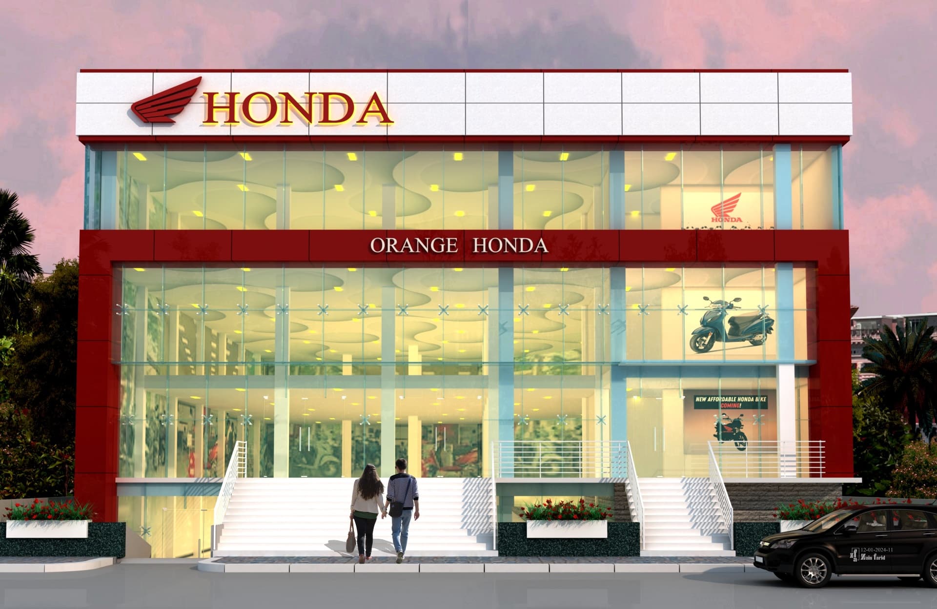 Orange Honda Premium Showroom