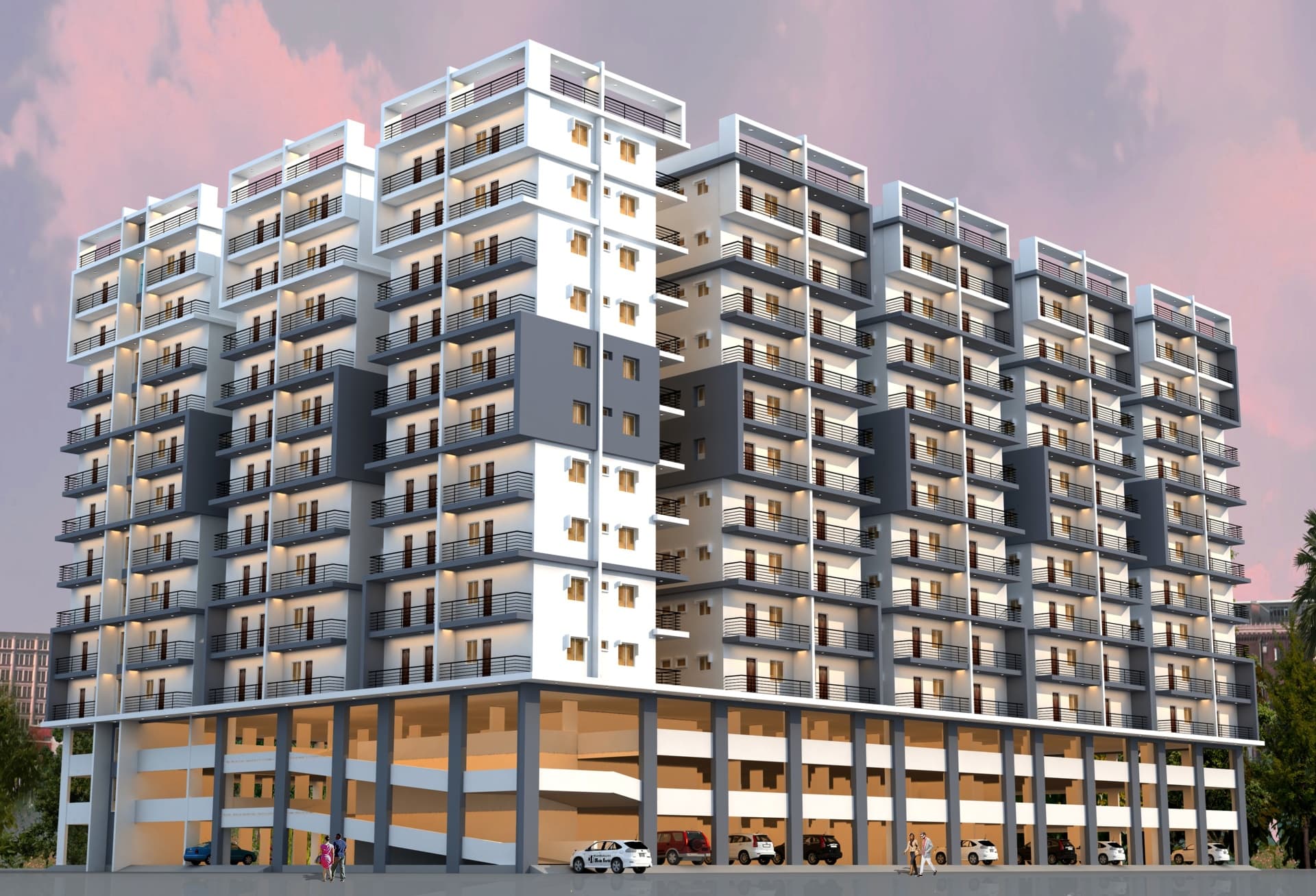 Modern High-Rise Residential Apartment 
